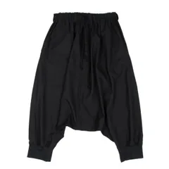 グラウンド ワイGround Y ウールポリギャバ裾リブサルエルパンツ 黒3