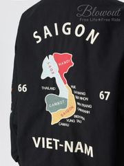 ベトジャン】 復刻スーベニアジャケット虎と福の刺繍 60's 70's 白 M