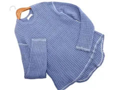 a day in the life アデイインザライフ ユナイテッドアローズ ラウンドヘム ニット セーター 青 ◇■ レディース