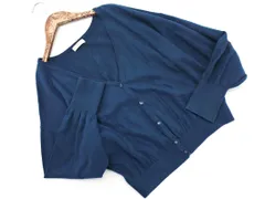 earth music&ecology アースミュージック＆エコロジー Vネック カーディガン sizeF/紺 ◇■ レディース