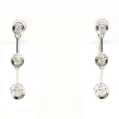 K14WG イヤリング clip-on earrings ダイヤモンド  0.10ct 総重量約1.6g