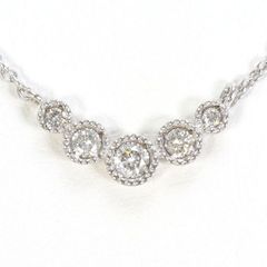 Pt900 ピンクダイヤ0.07ct ダイヤ0.22ct ネックレス プラチナ - メルカリ