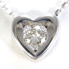 美品】K18WG オニキスダイヤモンド ハート ペンダントトップ 0.35ct 