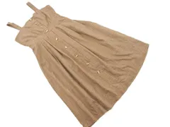 earth music&ecology アースミュージック＆エコロジー グレンチェック ジャンパー スカート sizeF/茶 ◇■ レディース