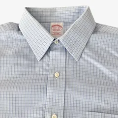 【訳あり 袖丈サイズ変更】Brooks Brothers レギュラーカラーシャツ 15 1/2-32 / チェック柄 / Traditional Fit / ノンアイロン コットン100%マレーシア製 メンズL相当