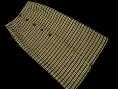 green label relaxing グリーンレーベルリラクシング ユナイテッドアローズ チェック リバーシブル マキシ スカート 黒ｘ茶x黄 ◇■ レディース