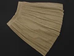 23区 スウェード調 ギャザー Aライン 台形 スカート size36/ベージュ ◇■ レディース