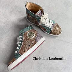 Christian Louboutin クリスチャンルブタン グリッターハイカットスニーカー ラメ マルチカラー 35 レディースシューズ 22cm M18