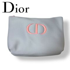 [신품]Christian Dior 디올 파우치 & 페이스 타올 2장 세트 그레이 핑크 참신 화장 파우치 메이크업 파우치 소품 넣어 트래블 대용량 로고 자수 코스메 파우치 브랜드 비매품 선물 세련 고급감 26020
