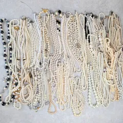 ネックレス　まとめ　ジャンク品　パール系　真珠　白珊瑚　シルバー刻印　2.4kg