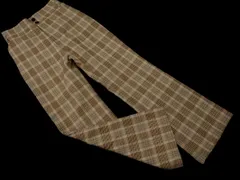 vis a vis ビザビ チェック パンツ sizeS/ベージュ ◇■ レディース