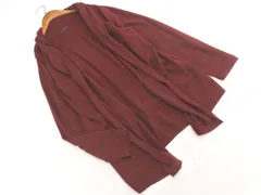 TRANS WORK トランスワーク ウール混 ニット ロング カーディガン size40/赤 ◇■ レディース