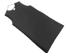 PUPULA ププラ Vネック ジャンパースカート Iライン ワンピース size38/黒 ◇■ レディース