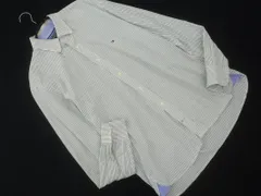 TOMMY HILFIGER トミーヒルフィガー ストライプ ボタンダウン シャツ sizeL/緑ｘ白 ◇■ メンズ