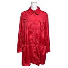 MaxMara WEEKEND ナイロンコート 36 レッド 赤 ティアード スプリングコート フレア マックスマーラ Weekend Line Coat