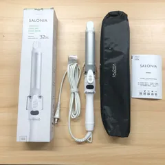 SALONIA セラミックカールヘアアイロン　32㎜　ホワイト