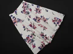 Apuweiser-riche アプワイザーリッシェ 花柄 Aライン 台形 スカート size2/白 ■◇ レディース