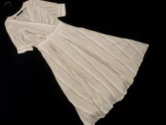 nano universe ナノユニバース ストライプ カシュクール ワンピース size36/ベージュ ■◆ レディース