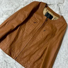 《良品》UNTITLED ノーカラージャケット オレンジブラウン 42 大人