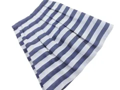 Spick and Span Noble スピック&スパン ノーブル ボーダー タック スカート size40/紺 ■◇ レディース