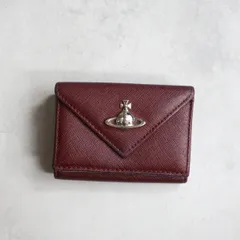 Vivienne Westwood ヴィヴィアンウエストウッド / メタルオーブミニウォレット 三つ折り財布 ボルドー シルバー ORB