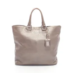 プラダ PRADA トートバッグ ブロンズ レザー ヴィッテロダイノ ハンド レディース Used B