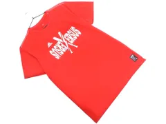 adidas アディダス プリント Tシャツ size0/赤 ■◆ メンズ