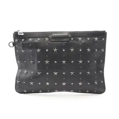 ジミーチュウ JIMMY CHOO セカンドバッグ クラッチバッグ DEREK スタースタッズ ブラック レザー スタースタッズ クラッチバッグ メンズ Used Aのサムネイル