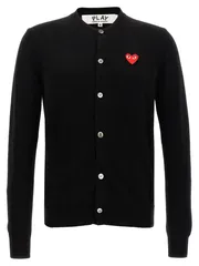 (新品未使用)PLAY COMME des GARÇONS ロゴパッチ ボタンアップ カーディガンM