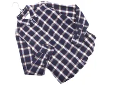 SHIPS シップス チェック ブラウス シャツ size36/紺 ■◇ レディース