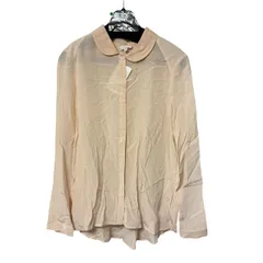  Pablo パブロ シルク100% 丸襟ブラウス 36 ピンクベージュ 2100000099023【MN22】