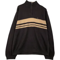 古着 トミーヒルフィガー TOMMY HILFIGER コットンニットハーフジップセーター メンズXL相当/eaa495452