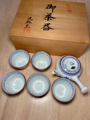 【美品】有田焼 京山水絵 急須茶器揃