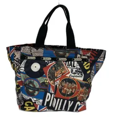 LESPORTSAC(レスポートサック) ハンドバッグ - 黒×ブルー×マルチ