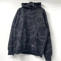【中古】X-LARGE×Crawing Death チェーンフーデッドスウェット L ブラック 101241012020 エクストララージ[17]