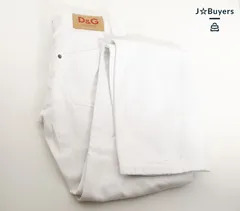 Ch2640 D&G Dolce&Gabbana ドルチェ&ガッバーナ ホワイト デニム ダメージ加工 パンツ サイズ29のサムネイル