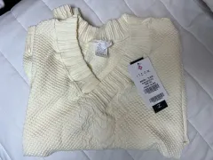 ITZON アイボリー Vネック Tシャツ M/L