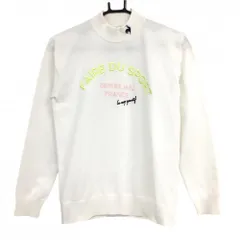 【超美品】ルコックゴルフ ハイネックセーター 白×ライトグリーン ロゴ刺しゅう ニット レディース S ゴルフウェア le coq sportifのサムネイル