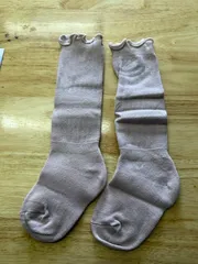 ＜在庫処分＞ 2足セット　秋冬 キッズ用 ニーハイソックス 中長丈 あったか 韓国ピンク Mサイズ  bu1