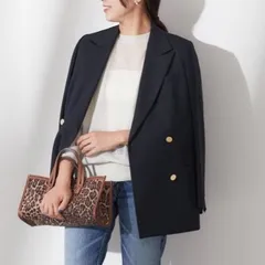 JOURNAL STANDARD L’essage (ジャーナルスタンダードレサージュ) ウールトリコチンブレザージャケット ネイビー FREE