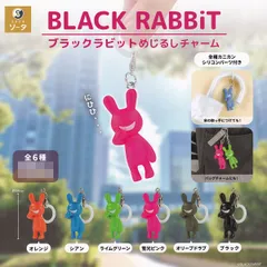 ブラックラビットめじるしチャーム SO-TA 【全6種セット(フルコンプ)】 BLACK RABBiT 兎 ウサギ 動物グッズ フィギュア ガチャガチャ カプセルトイ【即納 在庫品 フルコンプリート】
