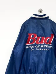 【Budweiser】90s サテンスタジャン L相当 バドワイザー 企業 古着
