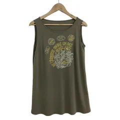 トクコ・プルミエヴォル ノースリーブカットソー サイズ9 M レディース美品  - グレーベージュ×白×イエロー クルーネック/刺繍