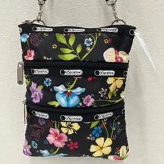 9895 LeSportsac　レスポートサック　3連ショルダーバッグ　ポシェット　花柄　ハワイ限定　ワンショルダー　肩がけ　斜めがけ　ショルダーストラップ調節可能