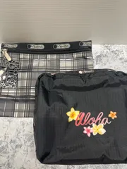 送料無料！！LeSportsac　レスポートサック　2点セット　チェック＆ハワイアン　旅行用ポーチ　#80219MOAMT