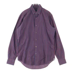 LANVIN (ランバン) STRIPED SHIRT ストライプ 長袖Tシャツ レッド/ブルー