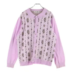 TTT_MSW (ティーモダンストリートウェア) Flower Jacquard Knit Cardigan フラワージャカード ニットカーディガン パープル TTT-2022SS-KT02