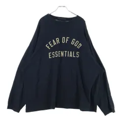 FEAR OF GOD ESSENTIALS (フィアオブゴッド エッセンシャルズ) L/S T-SHIRT フロントロゴ 長袖Tシャツ ロンT ブラック
