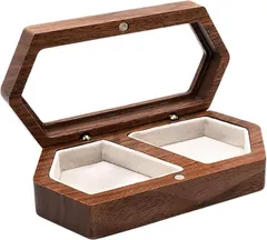 ideamall ペアリング 収納 ケース リングピロー 指輪置き 結婚指輪 箱 おしゃれ (ホワイト)