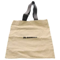 JIL SANDER (ジルサンダー) TOTEGRANDE ショッピングトート トートバッグ ロゴ キャンバス レザー アイボリー ブラックのサムネイル